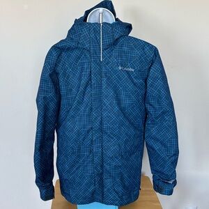Columbia Interchange 3 in 1 Kids Geometric Blue Jacket Size Large